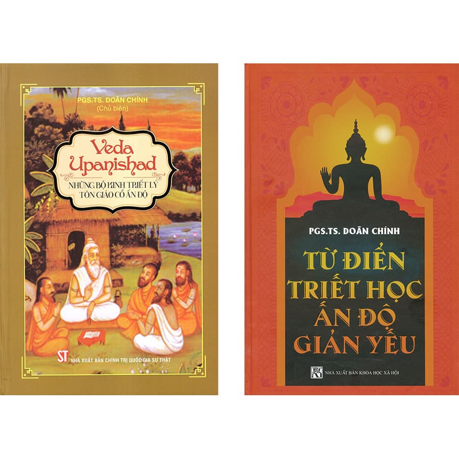 Combo 2 Cuốn Từ Điển Triết Học Ấn Độ Giản Yếu Veda Upanishad Những Bộ Kinh Triết Lý Tôn Giáo Cổ Ấn Độ
