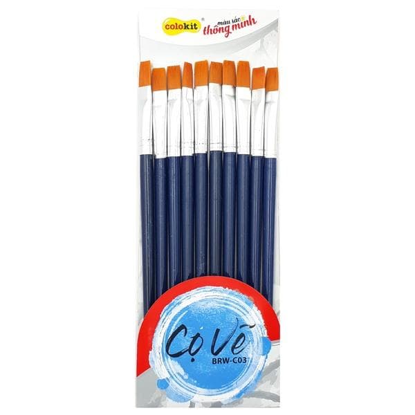 Vỉ 10 Cây Cọ Vẽ Colokit BRW C03