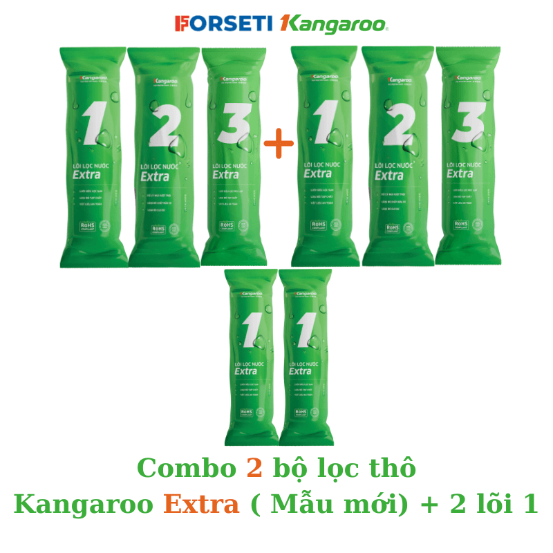 Combo 2 bộ lọc thô 123 cho máy lọ nước Kangaroo 2 bộ 1232 lõi 1