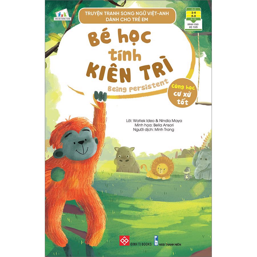 Truyện Tranh Song Ngữ Việt Anh Dành Cho Trẻ Em Cùng Học Cư Xử Tốt Bé Học Tính Kiên Trì Being Persistent