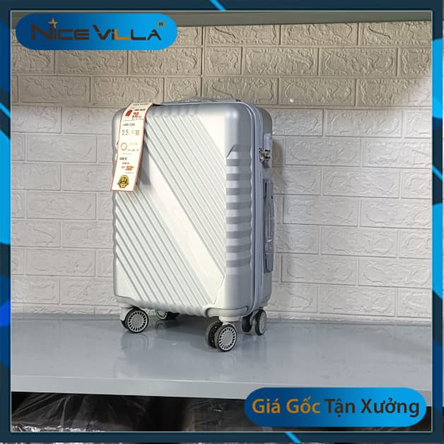 Vali Kéo Thời Trang NiceVilla Size 20inch & 24 Inch & 28inch Size 20 inch Bạc silver