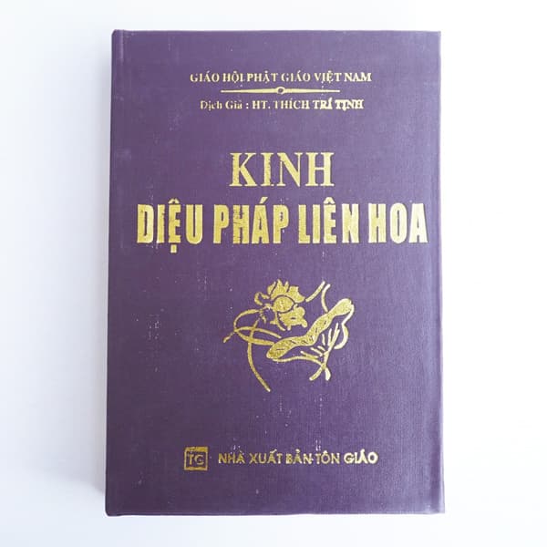 Sách Kinh Diệu Pháp Liên Hoa Bìa Da Tái Bản