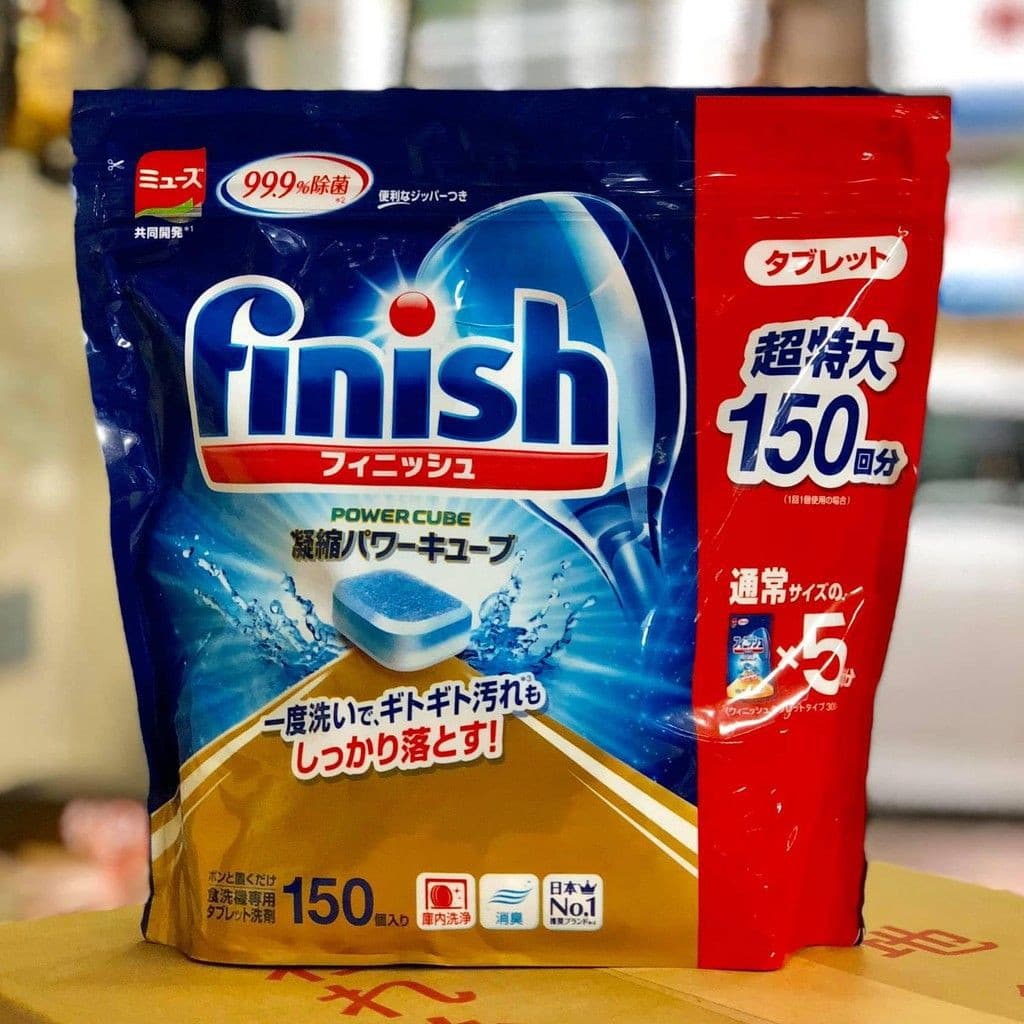 Viên rửa bát Finish Nhật 150 viên viên rửa chén finish 150 viên dùng cho máy rửa bát loại nhỏ 150 viên finish