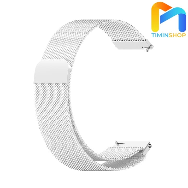 Dây đồng hồ Thép khóa nam châm size 20 22mm Bạc 20MM