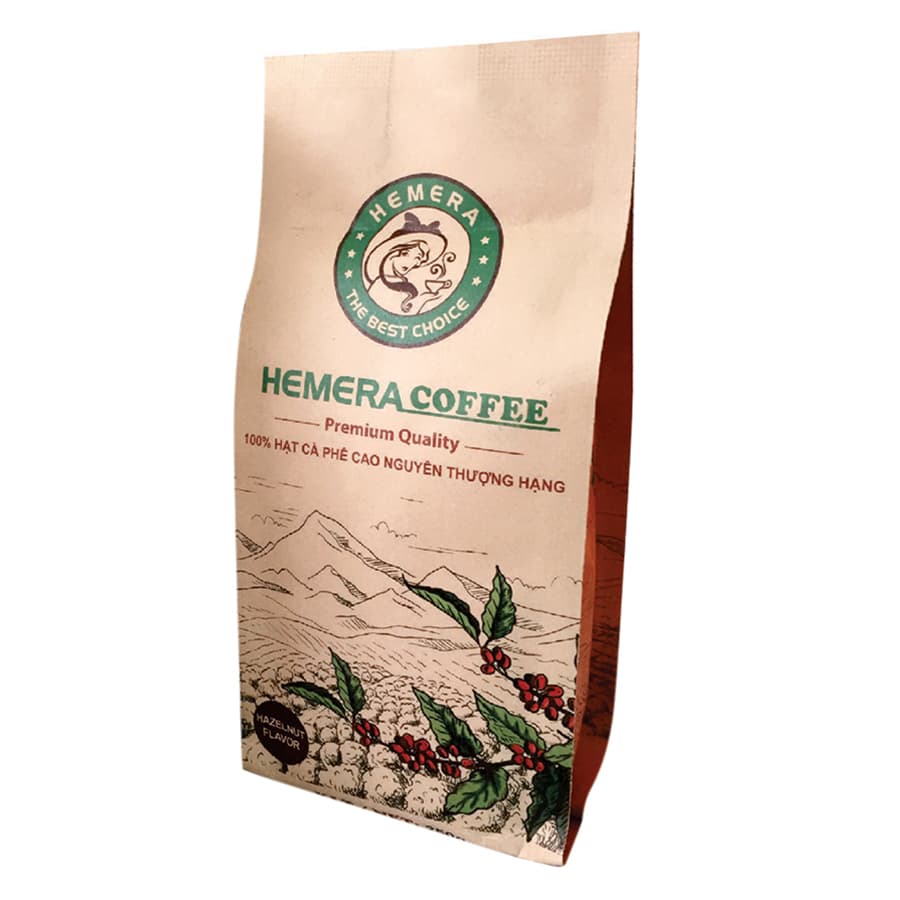 Cà Phê rang xay hương Hạt Dẻ Hazelnut Hemera Coffee 250g