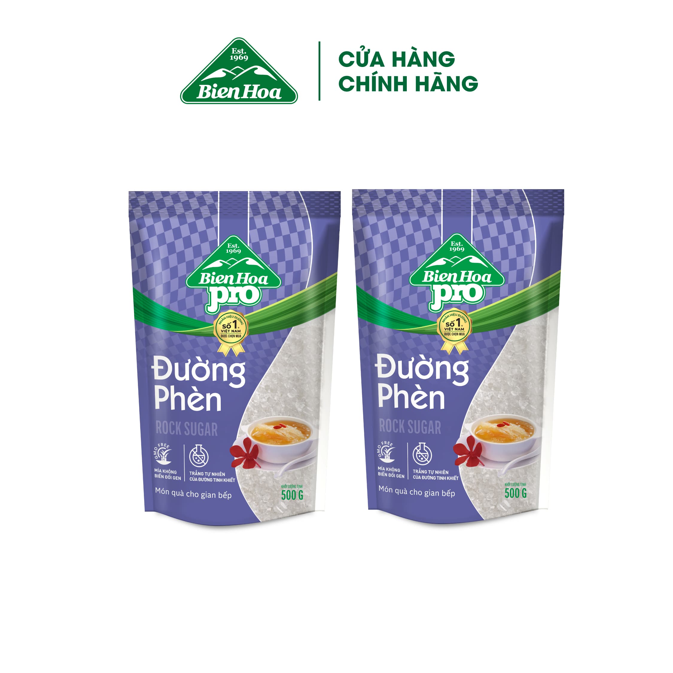 Combo 2 Đường Phèn Biên Hòa Pro 500 Gramtúi
