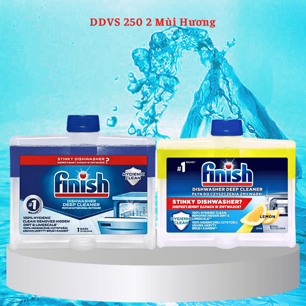 Vệ sinh máy rửa bát Finish vệ sinh máy finish hương chanh