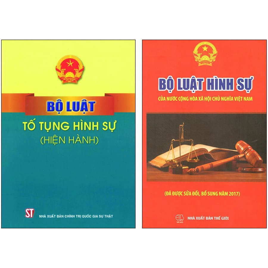 Combo 2 Cuốn Bộ Luật Hình Sự Của Nước CHXHCN Việt Nam Bộ Luật Tố Tụng Hình Sự Hiện Hành