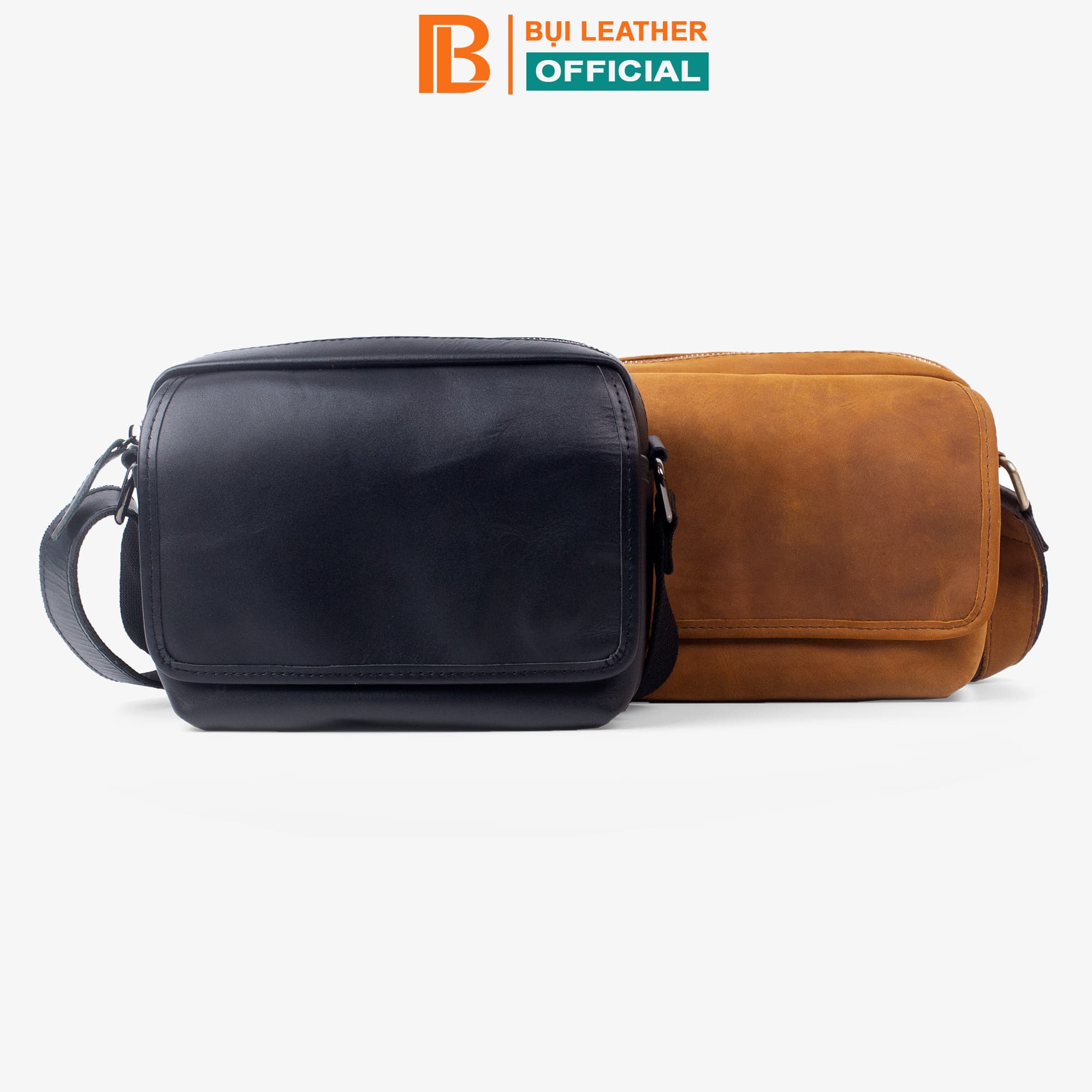 Túi đeo chéo nam Jupiter Bụi Leather DC110 Da bò thật cao cấp Màu Đen
