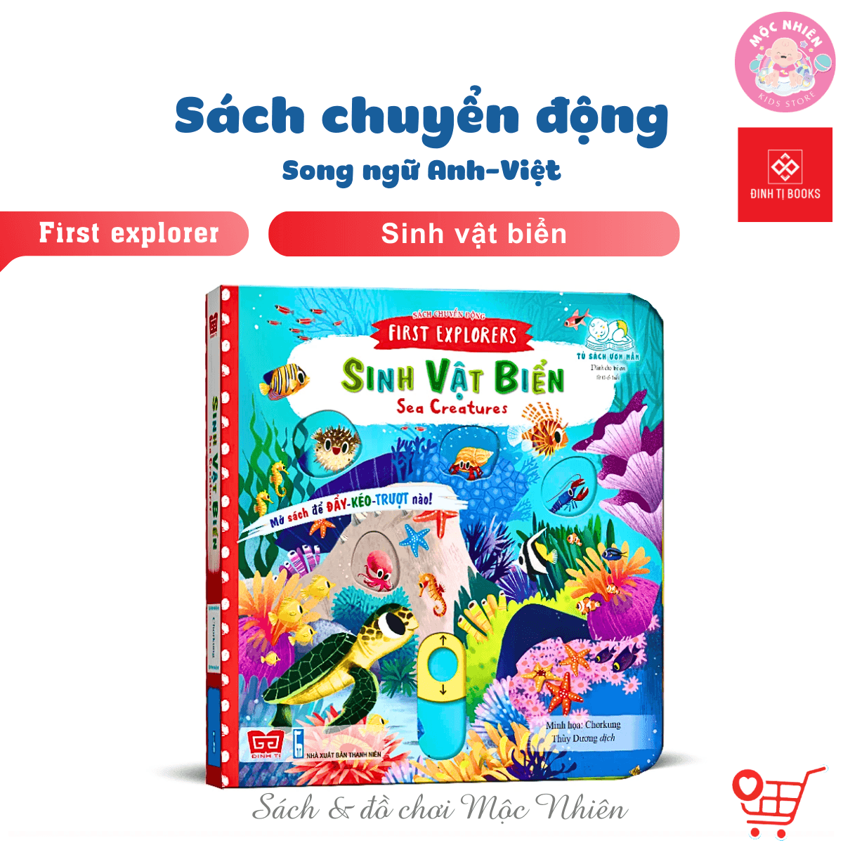 Sách Tương Tác Chuyển Động First Stories Cho Bé 0 6 Tuổi Nhiều Chủ Đề Đinh Tị Mộc Nhiên Sinh vật biển