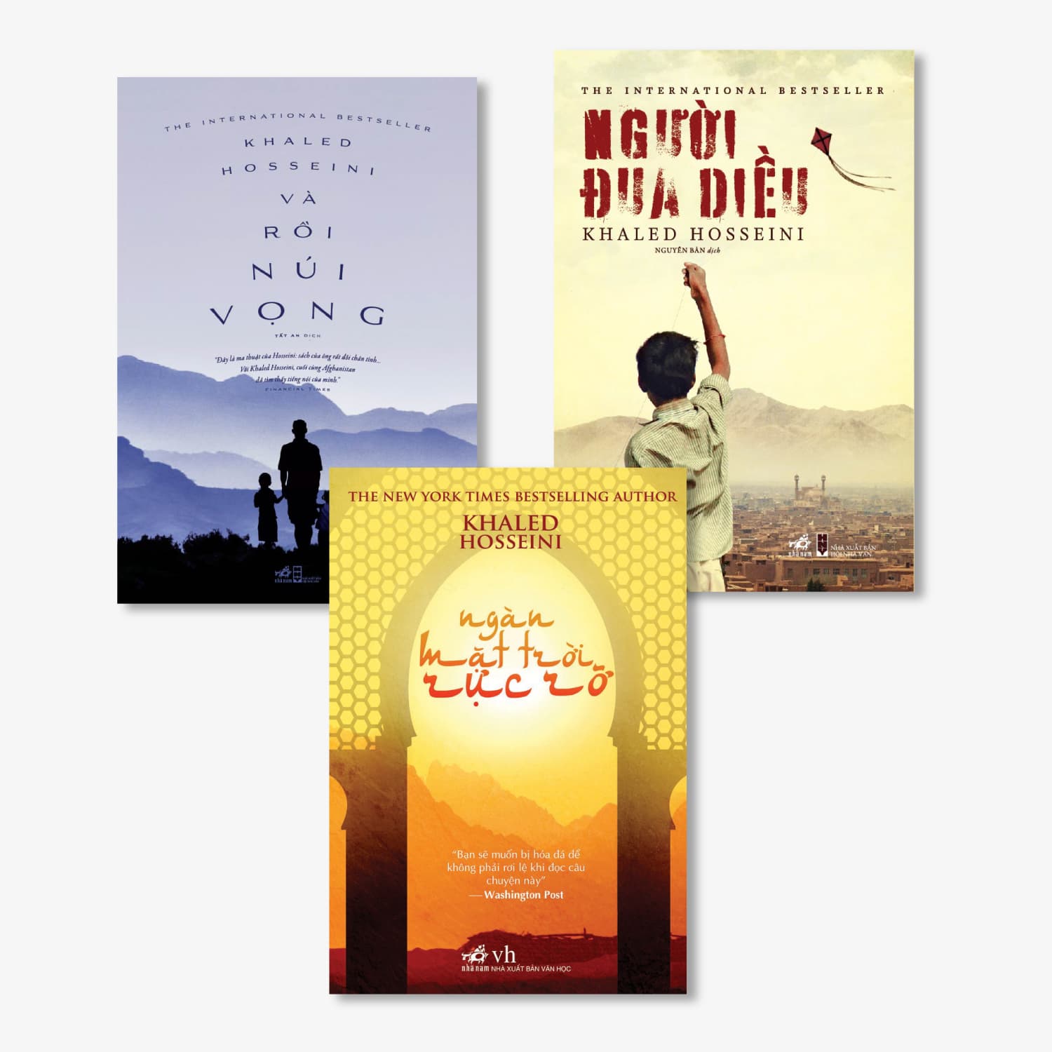 Combo 3 Cuốn Khaled Hosseini Và Rồi Núi Vọng Người Đua Diều Ngàn Mặt Trời Rực Rỡ