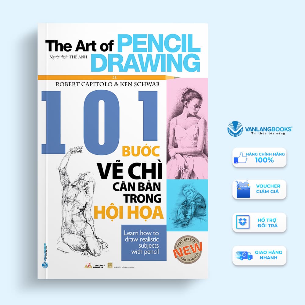 101 Bước Vẽ Chì Căn Bản Trong Hội Họa Vanlangbooks
