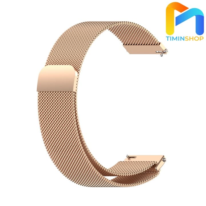 Dây đồng hồ Thép khóa nam châm size 20 22mm Vàng hồng 20MM