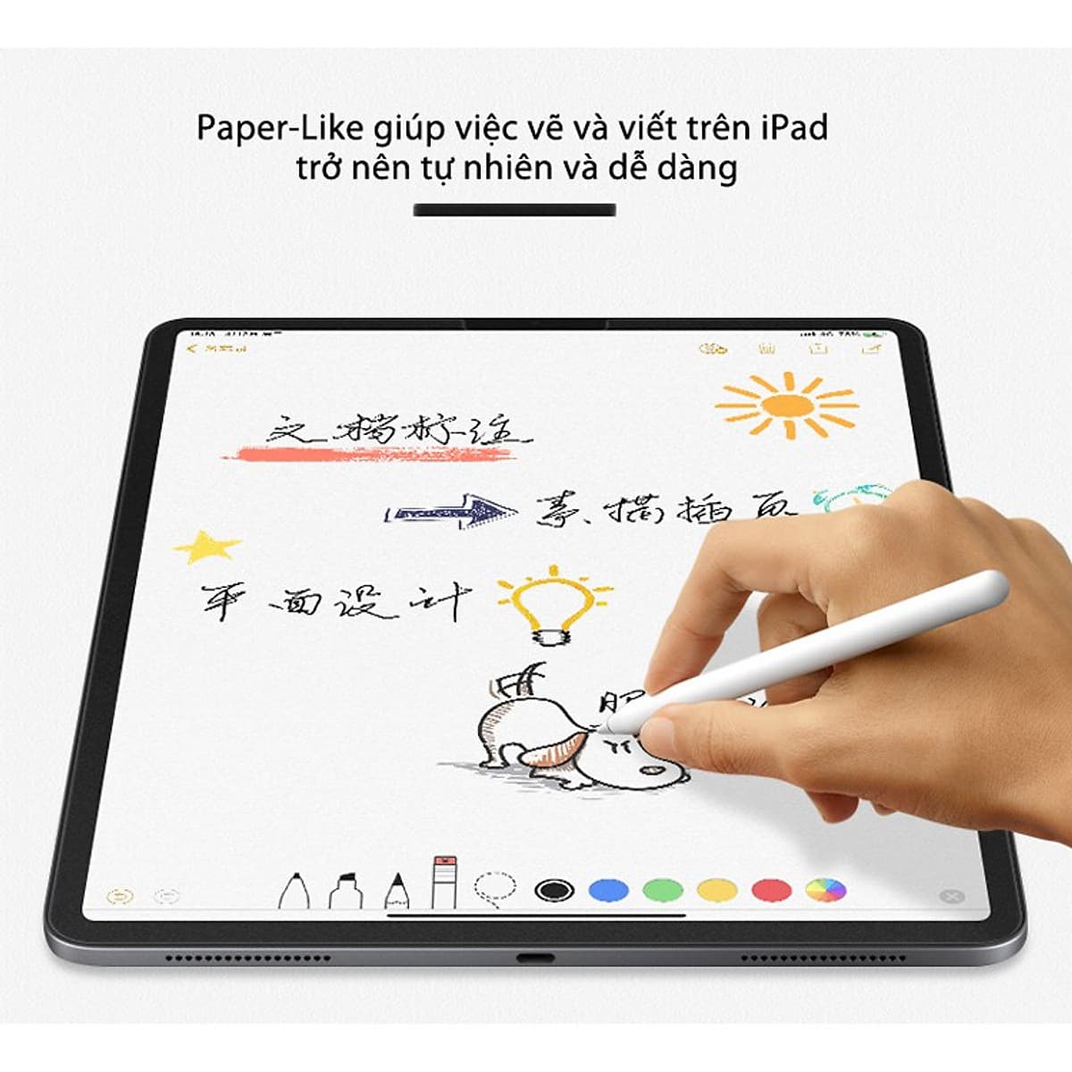Dán màn hình dành cho iPad Paper like Version 2 Kai chống vân tay cho cảm giác vẽ như trên giấy iPad Pro 11 inch 2022