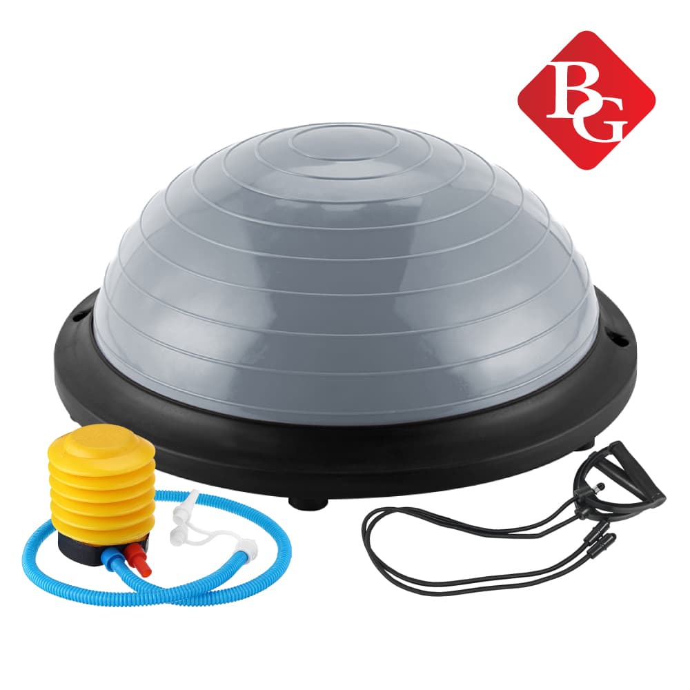 BG Bóng tập YOGA bóng thăng bằng GREY 58cmx20cm kèm bơm bóng Bosu Bóng Tập Cân Bằng Bosu tập thể dục Bóng đẹp Yoga Tại Nhà Cao Cấp hàng nhập khẩu