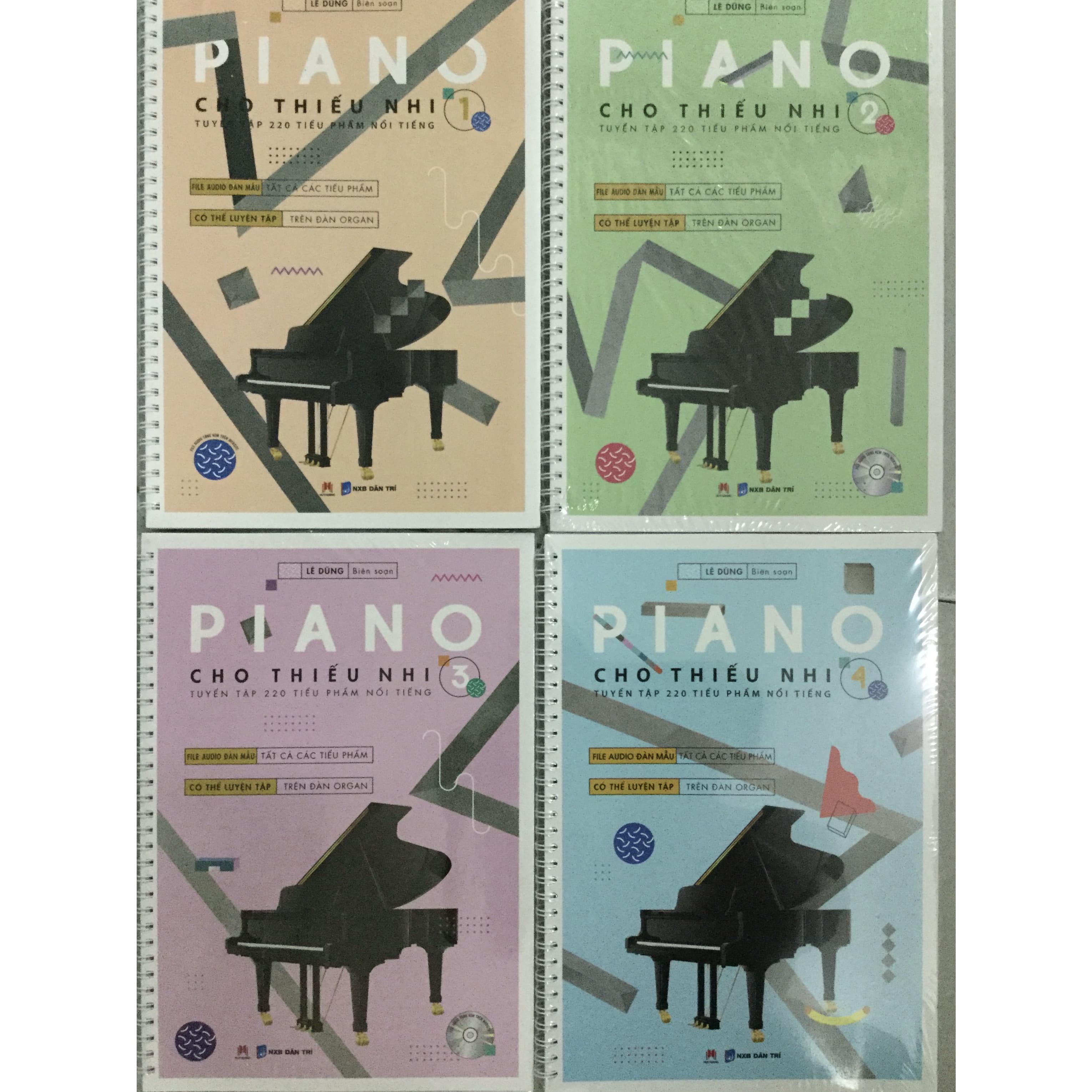 Combo 4 cuốn Piano Cho Thiếu Nhi Tuyển Tập 220 Tiểu Phẩm Nổi Tiếng