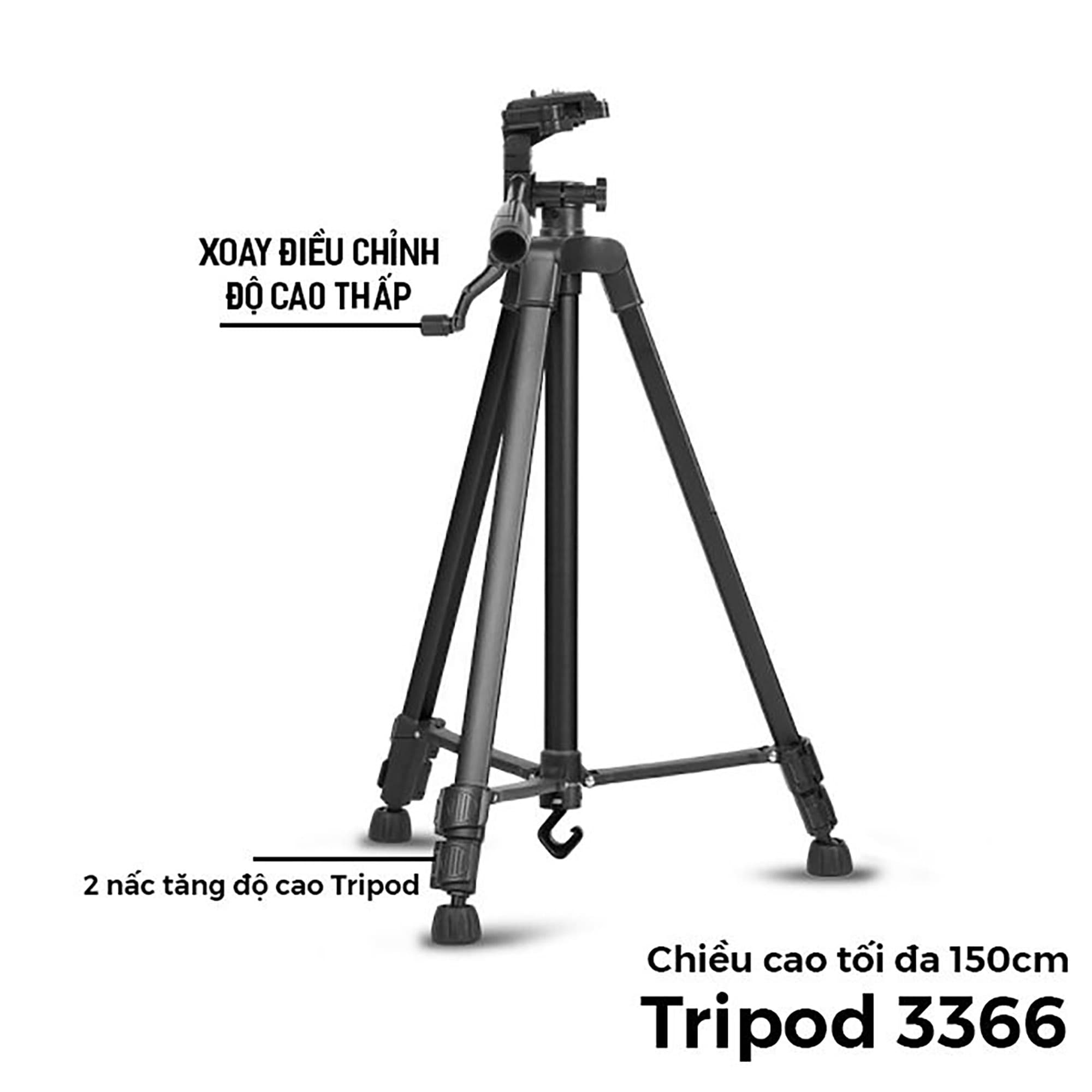 Loại Tốt Chân Giá Đỡ KhoNCC KLM Tripod3366 Cho Máy Chụp Ảnh Điện Thoại ActionCam Nhiều màu