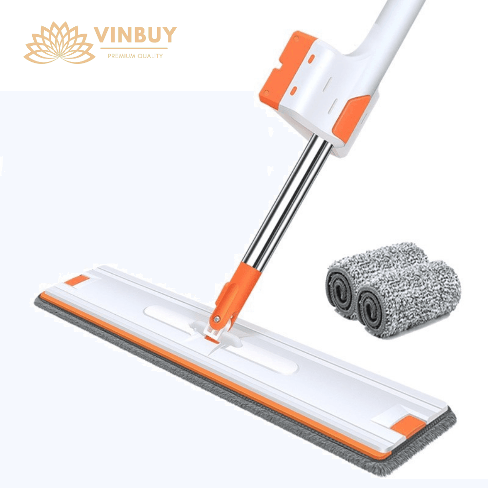 Cây Lau Nhà Tự Vắt Thông Minh Đa Năng VinBuy Chất Liệu Cao Cấp Tặng Kèm 2 Miếng Lau Cam