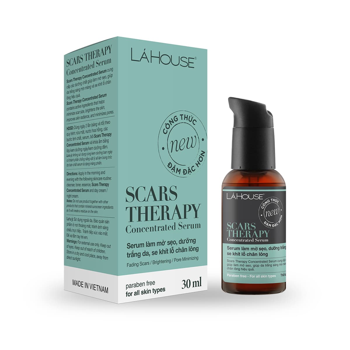 Serum giúp dưỡng trắng da làm mờ sẹo và se khít lỗ chân lông Lá House Scars Therapy Concentrated 15ml30ml 30ml