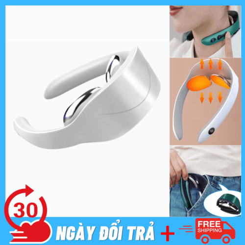 Máy massage giảm đau cổ vai gáy cảm ứng xung điện từ Công nghệ Nhật Bản SMART BELT Màu Trắng