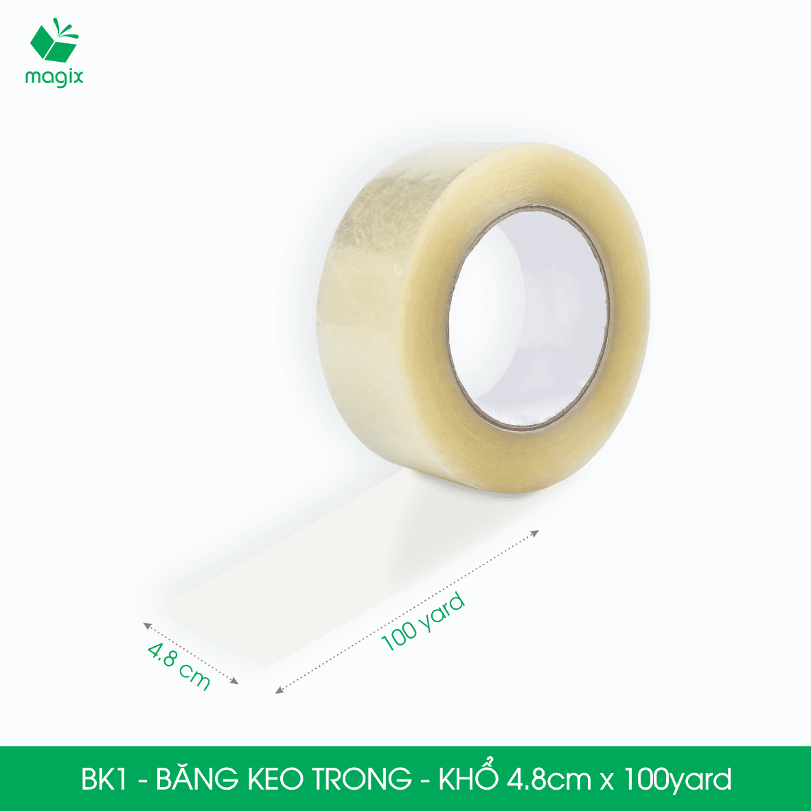 BK1 4.8cm loại 6 cuộnkg Bộ 6 cuộn băng keo đóng thùng hộp carton