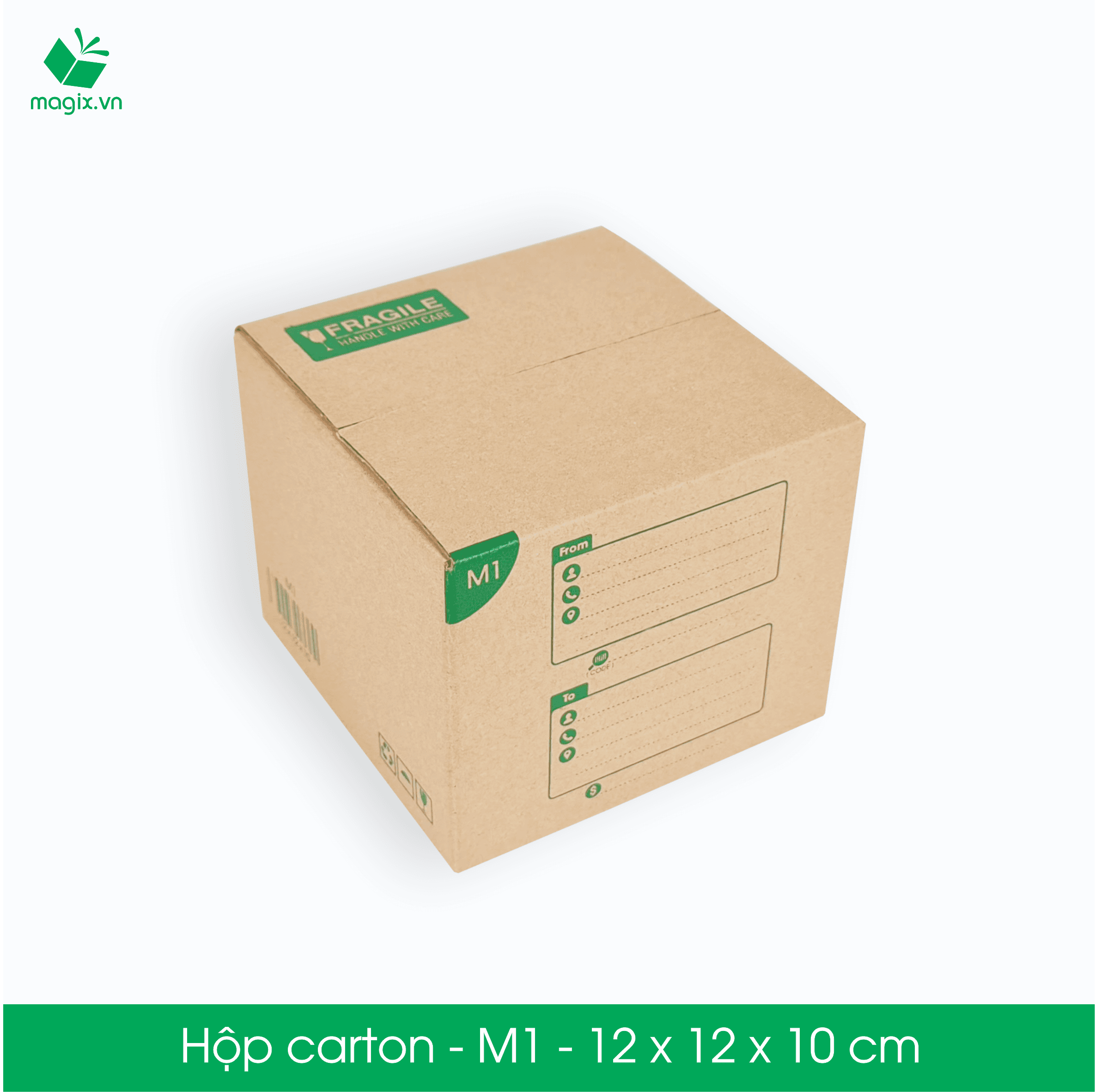 M1 12x12x10 cm 20 Thùng hộp carton