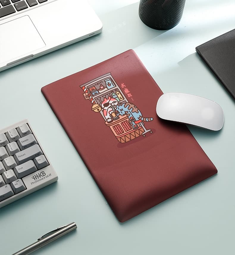 Miếng Lót Chuột Có Đệm 3D Mouse Pad Hình Cartoon Mèo Mego Say xỉn