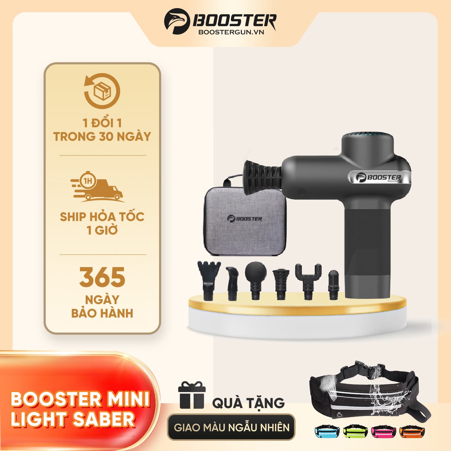 Máy massage Booster Lightsaber MINI Công suất 85W 5 chế độ massage giảm đau toàn thân