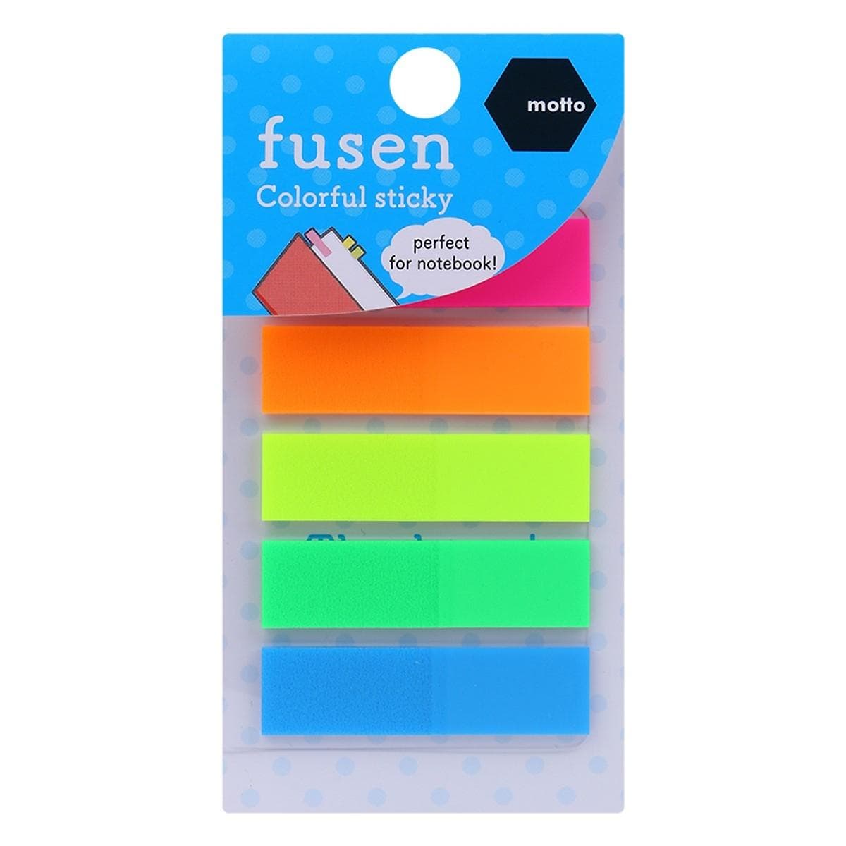 Giấy Note Motto 5 Màu CYPF50 PE 12 x 44 mm