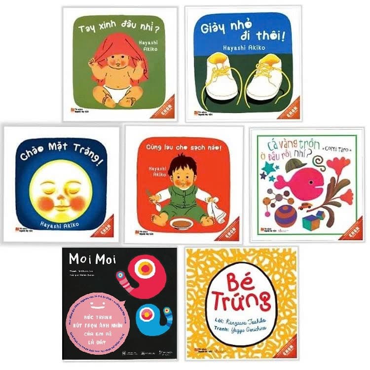 Combo Ehon Nhật Bản Bộ 7 Cuốn 0 6 Tuổi Ehon Nhật Bản Tuổi mầm non Tái bản 2019 Tặng kèm Sách Người Mỹ giúp con ở độ tuổi mầm non