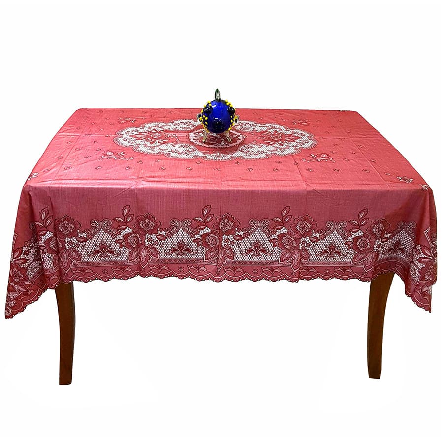 Khăn Trải Bàn FY 116 đỏ 135 x 180 cm Nhựa PVC dẻo Không thấm nước Dễ vệ sinh Đỏ
