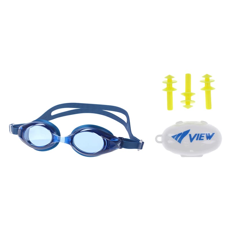 Bộ Kính Bơi View V500S Và Nút Bơi Nhét Tai EP405 Xanh Dương Đậm
