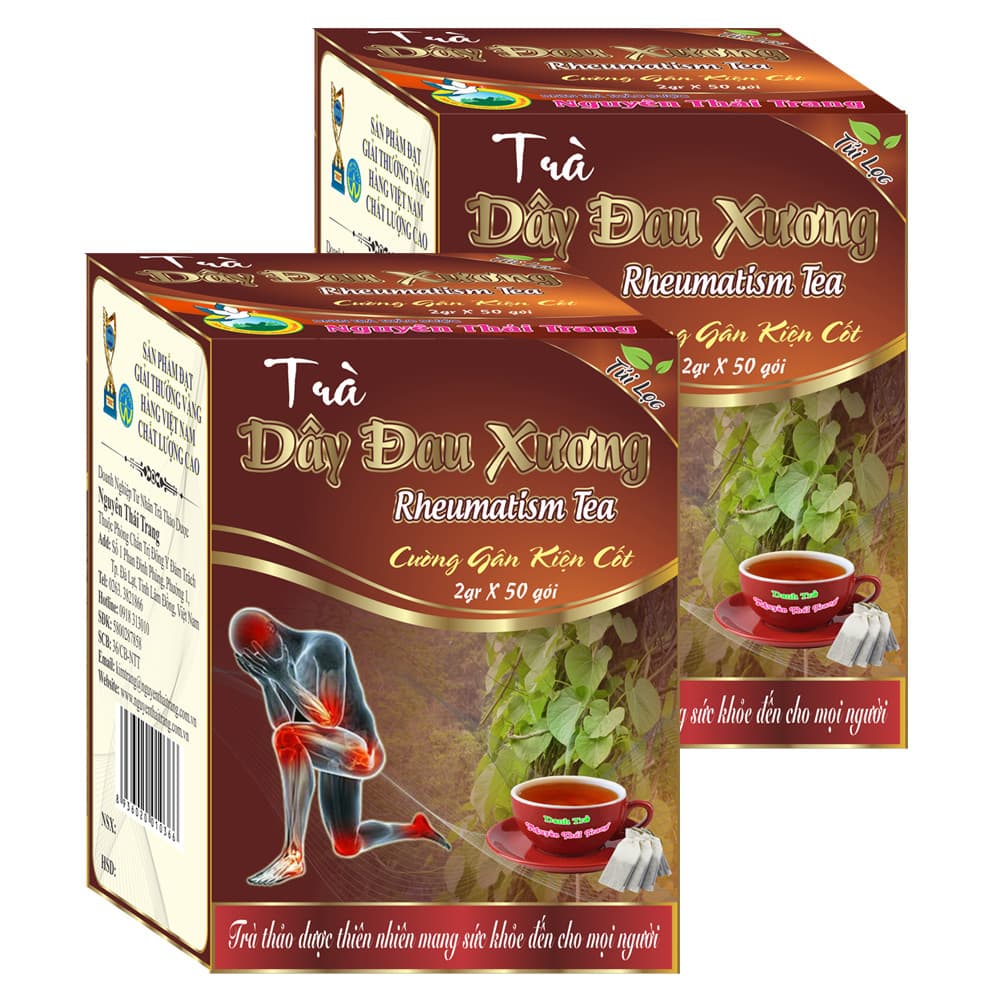 Combo 3 Hộp Trà Dây Đau Xương Hỗ Trợ Bệnh Thấp Khớp Đau Lưng Nhức Mỏi Nguyên Thái Trang Hộp 2gr X 50 Gói