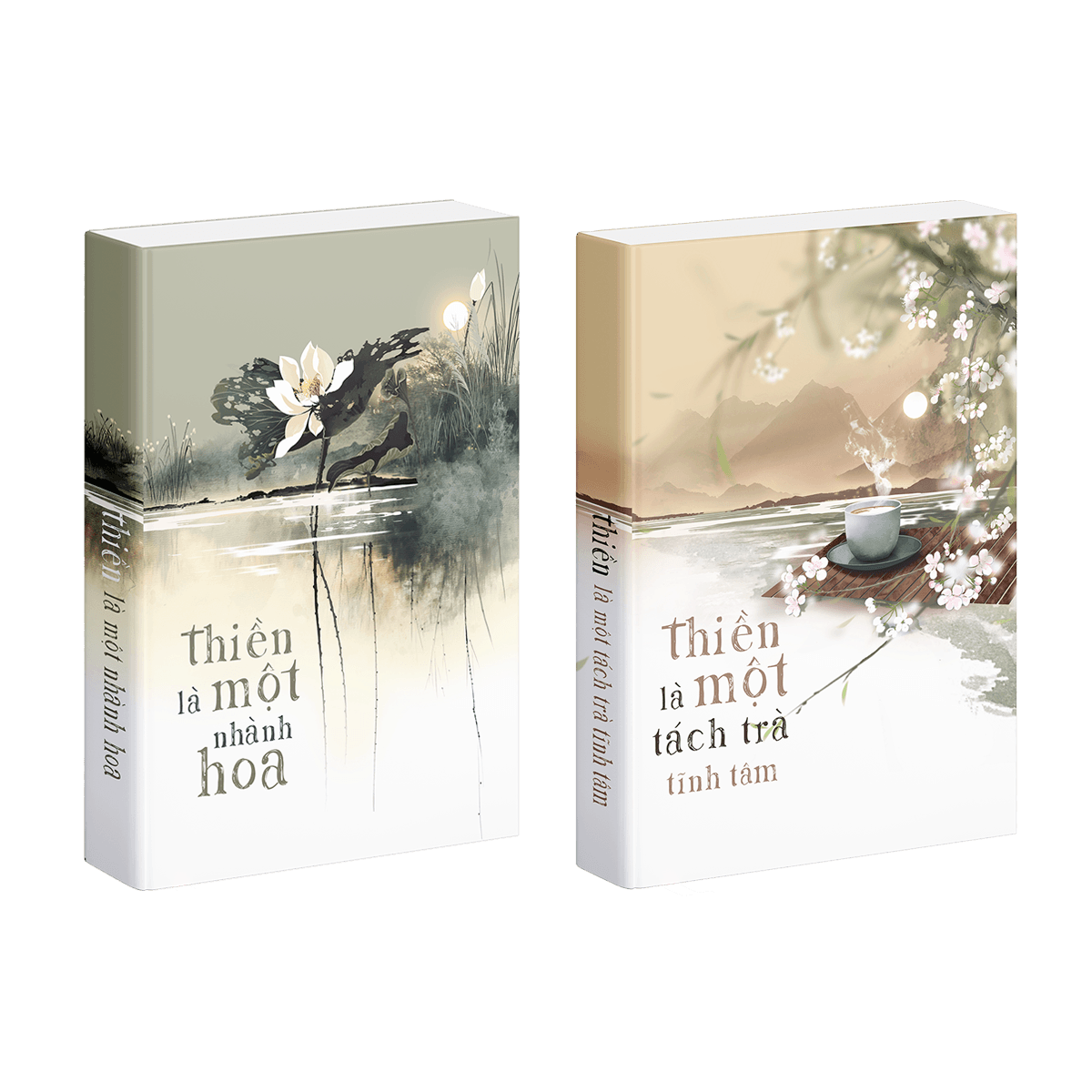 Bộ Sách Một Tách Trà Thiền Thiền Là Một Tách Trà Tĩnh Tâm Thiền Là Một Nhành Hoa Á Châu Books Bìa Mềm In Màu