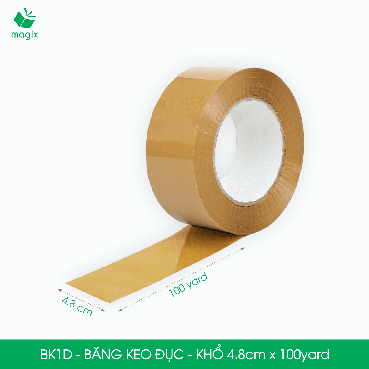 BK1D Băng Keo Đục 4.8cm Block 6 cuộnkg 1 cuộn băng dính đục đóng thùng hộp carton