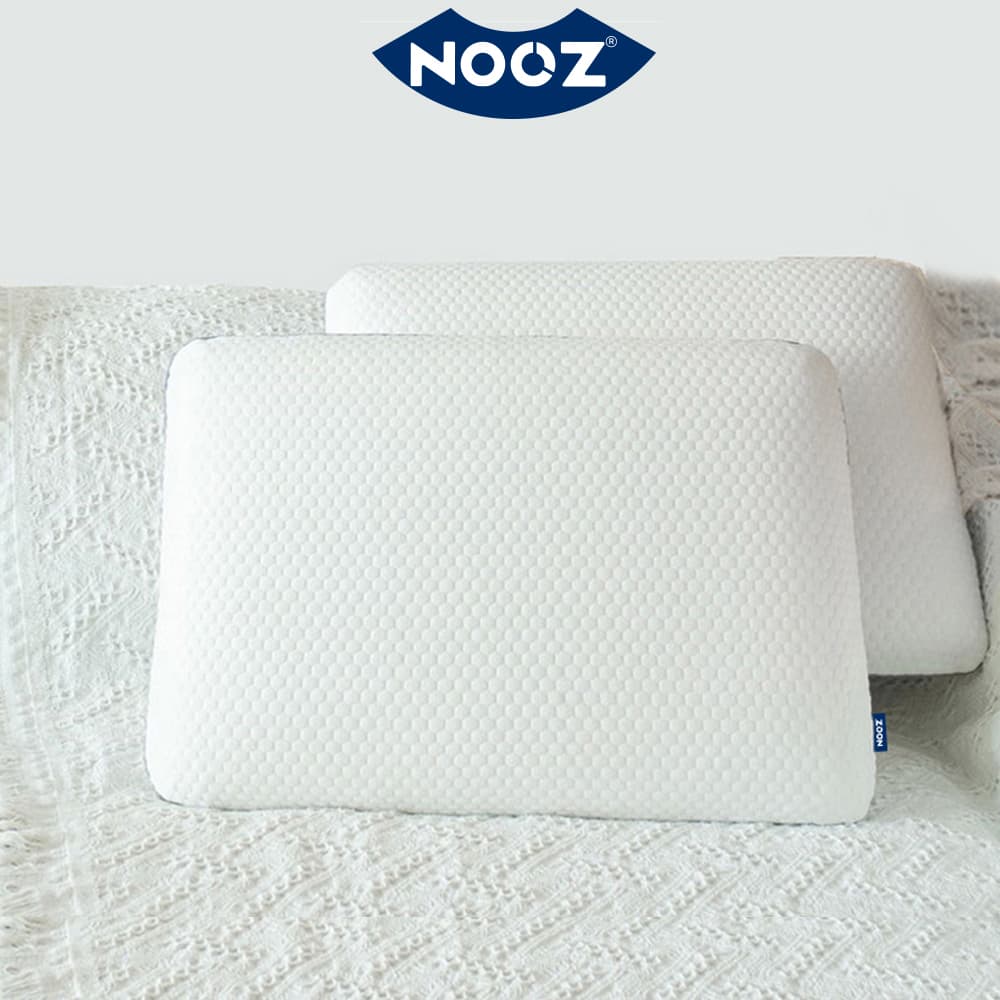 Gối Cao Su Non NOOZ Memory Foam Pillow Gối Công Thái Học Giảm Đau Mỏi Cổ Vai Gáy 50x30x10 cm