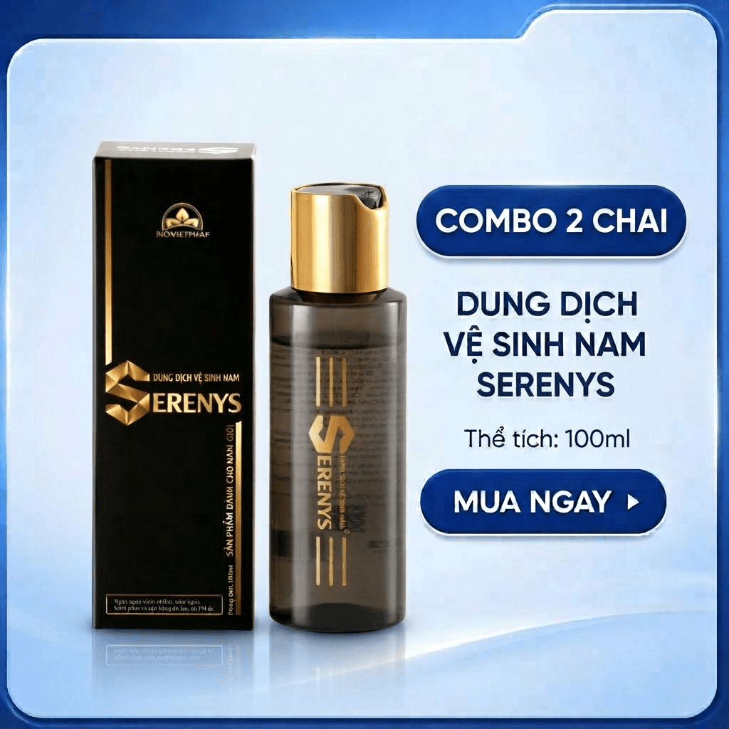 Combo 2 Gel vệ sinh nam Serenys 100ml Dung dịch vệ sinh phụ khoa nam giới