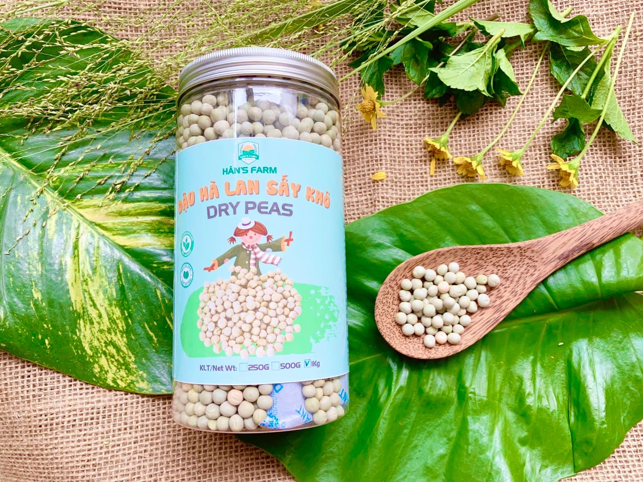 Đậu hà lan xanh không biến đổi gen Dry Peas non GMO xuất xứ Canada 250g