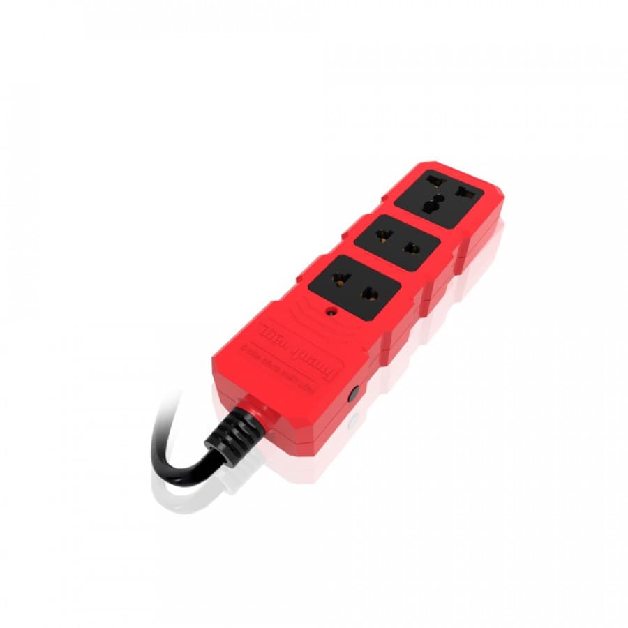Ổ cắm công suất lớn Điện Quang ĐQ ESKHP 3RB 5M 3 lỗ màu đỏ đen dây dài 5m