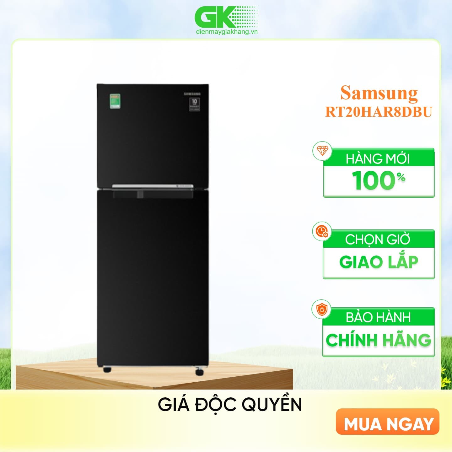 Tủ Lạnh Inverter Samsung 208 Lít RT20HAR8DBUSV Chỉ Giao tại HCM