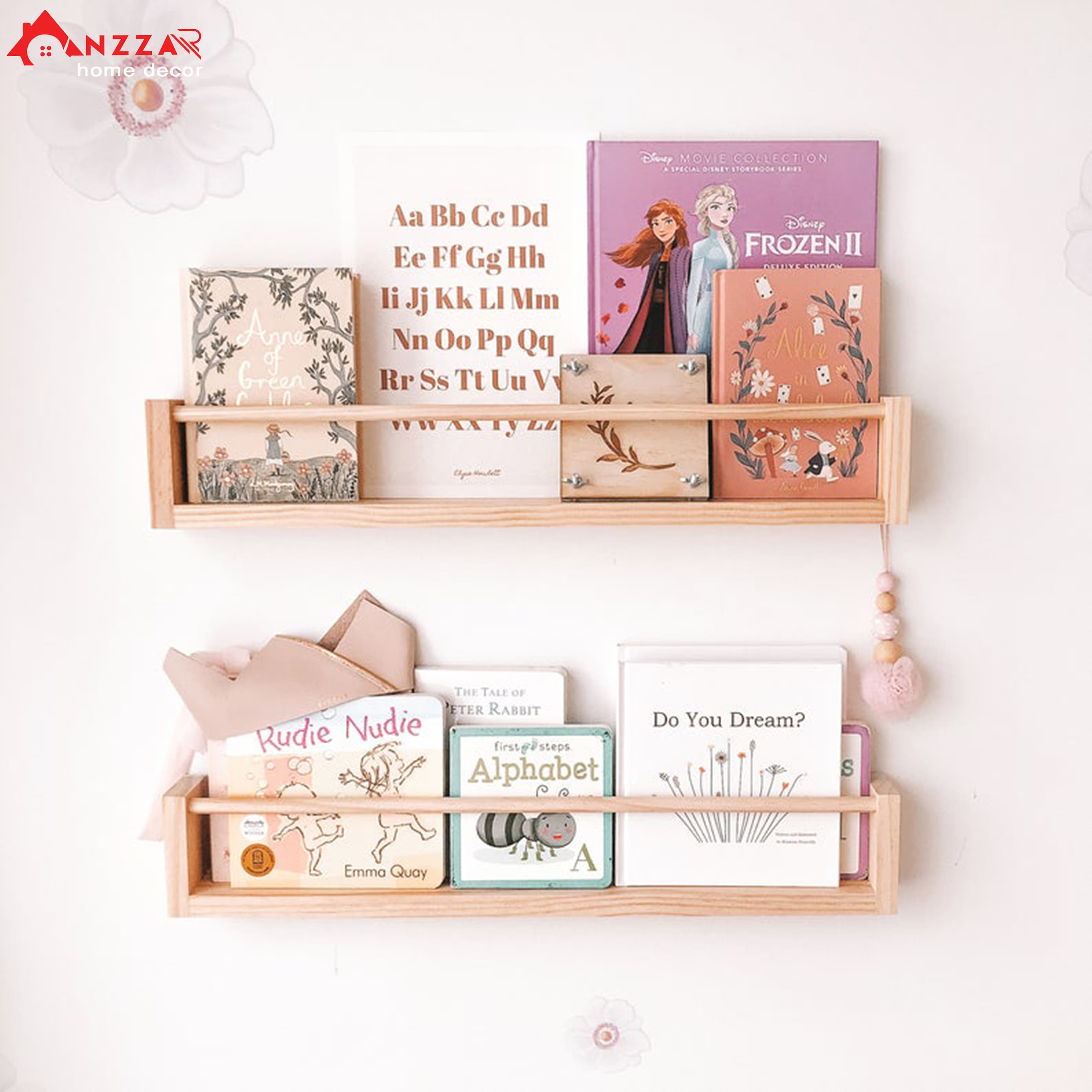 Kệ gỗ treo tường trang trí kệ gỗ treo tường chữ u trang trí phòng khách phòng ngủ 40cmx15cmx12cm