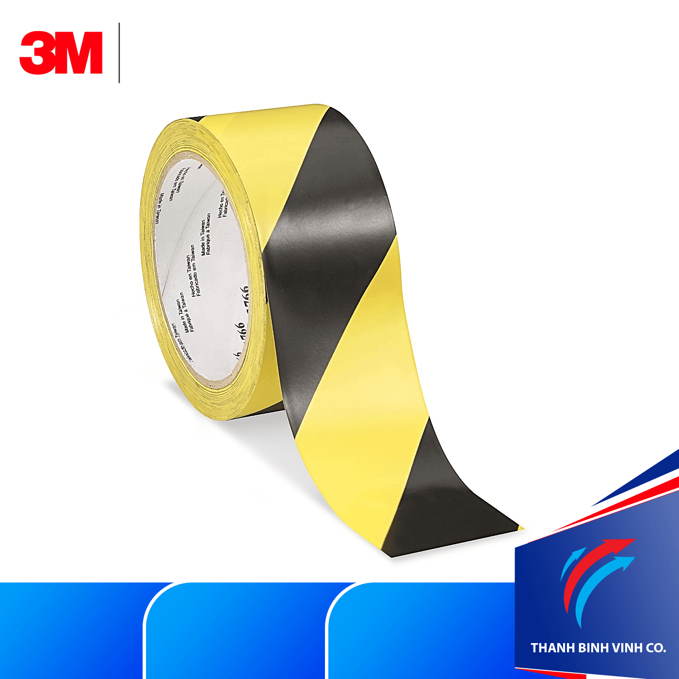 Băng keo dán nền cảnh báo 3M 766 50mm x 33m vàng sọc đen