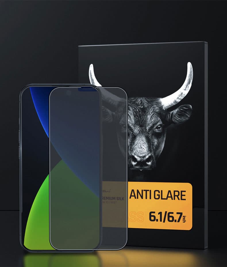 Miếng Dán Cường Lực Mipow Kingbull Chống Vân Tay ANTI GLARE Premium Silk HD 2.7D dành cho iPhone 14 iPhone 14 Plus iPhone 14 Pro iPhone 14 ProMax iPhone 14 ProMax
