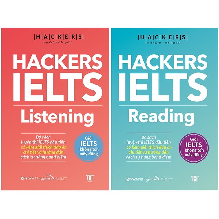 Combo 2 Cuốn Hackers IELTS Hackers IELTS Listening Hackers IELTS Reading