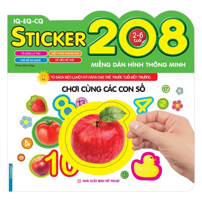 Sách Chơi Cùng Các Con Số 208 Miếng Dán Hình Thông Minh IQ EQ CQTái Bản