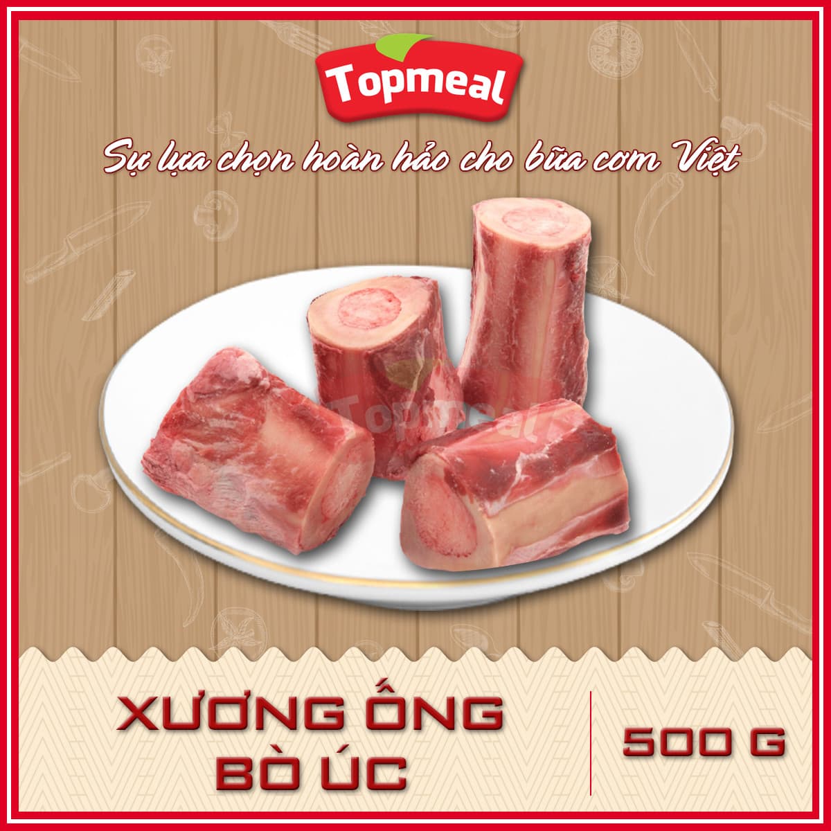 HCM Xương ống bò Úc 500g Thích hợp với các món canh hầm ... Giao nhanh TPHCM
