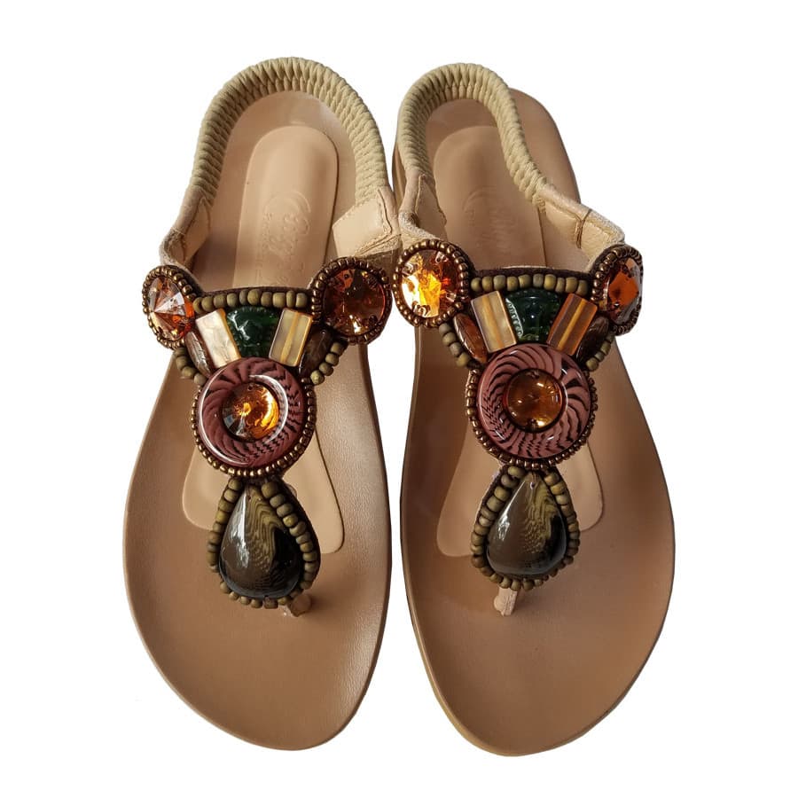Giày sandal nữ kẹp da bò thật cao cấp BIGGBEN SDN65 36