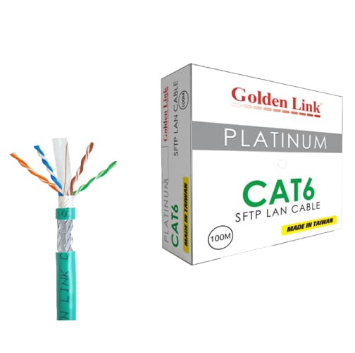 Cáp Mạng Golden Link Platinum CAT6E SFTP 100m305M Màu XANH LÁ 100m