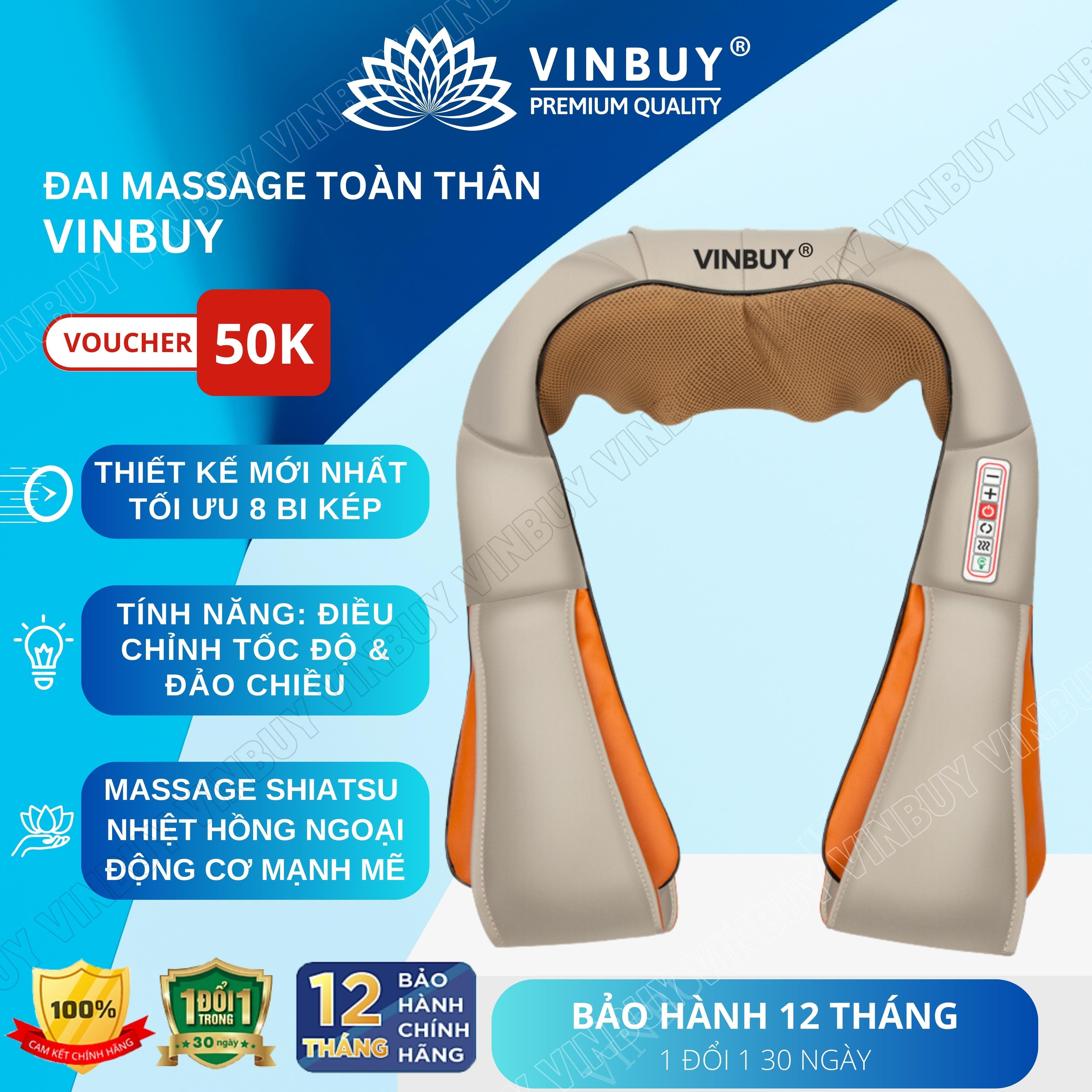 Máy Massage Cổ Vai Gáy Chuyên Sâu Hỗ Trợ Mát xa Đùi Chân Lưng Dưới Tích Hợp Nhiệt Hồng Ngoại Tiện Sử Dụng Tại Nhà Văn Phòng Du Lịch Quà Tặng Tuyệt Vời Dành Cho Người Thân VinBuy Cam Xám