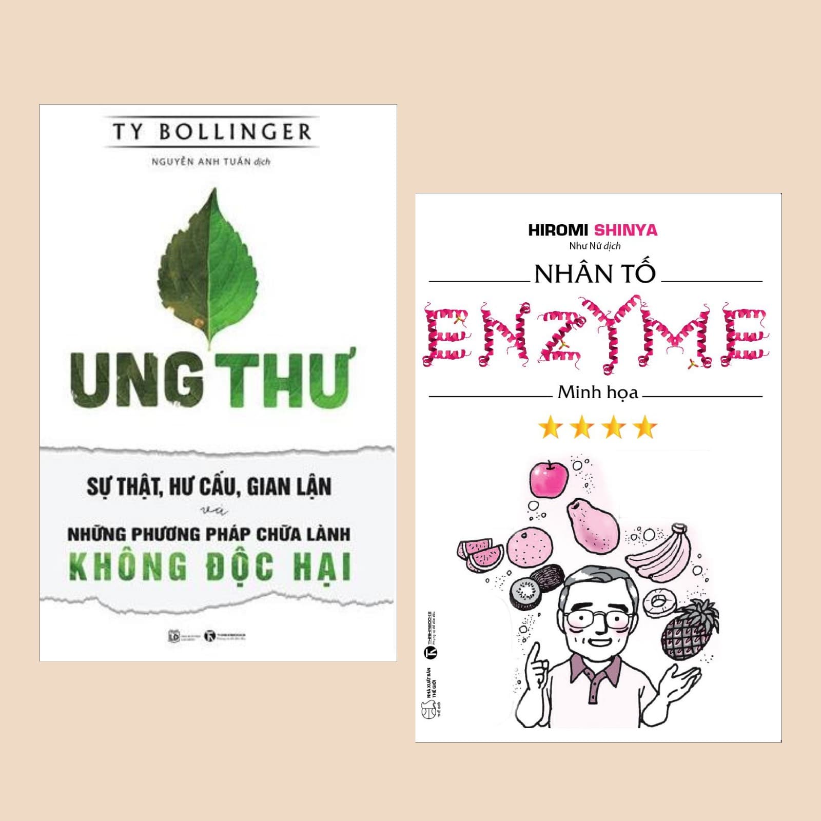 Combo Sách Phương Pháp Sống Khỏe Nhân Tố Enzyme Minh Họa Tái Bản Ung Thư Sự Thật Hư Cấu Gian Lận Và Những Phương Pháp Chữa Lành Không Độc Hại